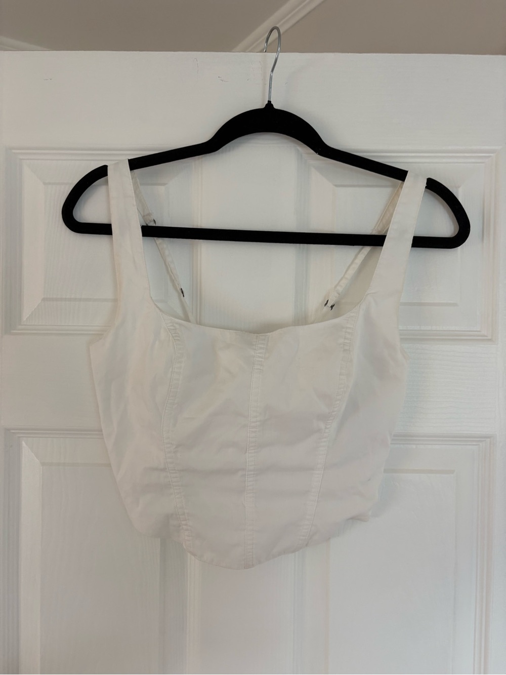 Abercrombie & Fitch White Square-Neck Camisole
